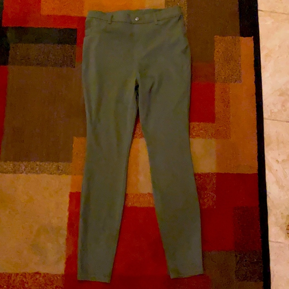 Green high rise, stretch, fitted